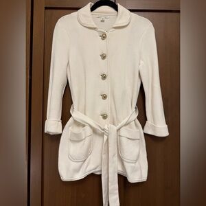 Banana Republic Knit Cardigan Sweater Belted Button Womens Medium Old Money Prep